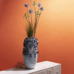 KARE Butterflies-vase, lyseblå, højde 50 cm, stentøj