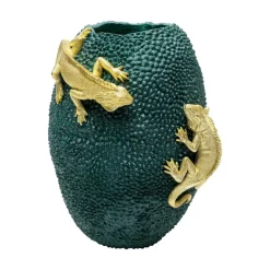KARE Chameleon Jack frugtvase, grøn/guld, polyresin