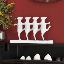 KARE Dancing Cows dekorativ figur, hvid, polyresin, højde 23 cm