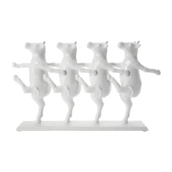 KARE Dancing Cows dekorativ figur, hvid, polyresin, højde 23 cm