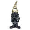 KARE dekorativ figur dværg stående, sort/guld, polyresin
