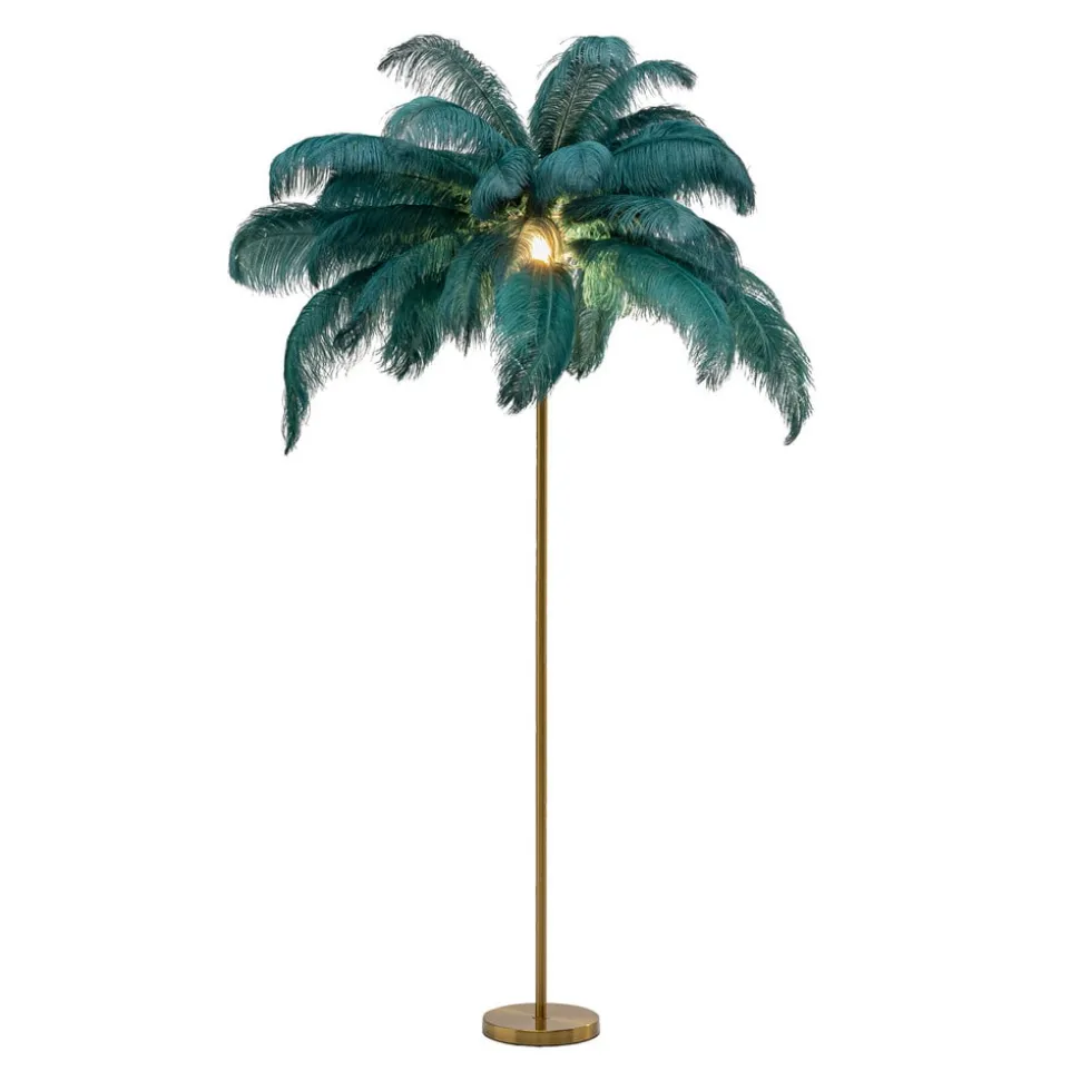 KARE Feather Palm gulvlampe med fjer, grøn