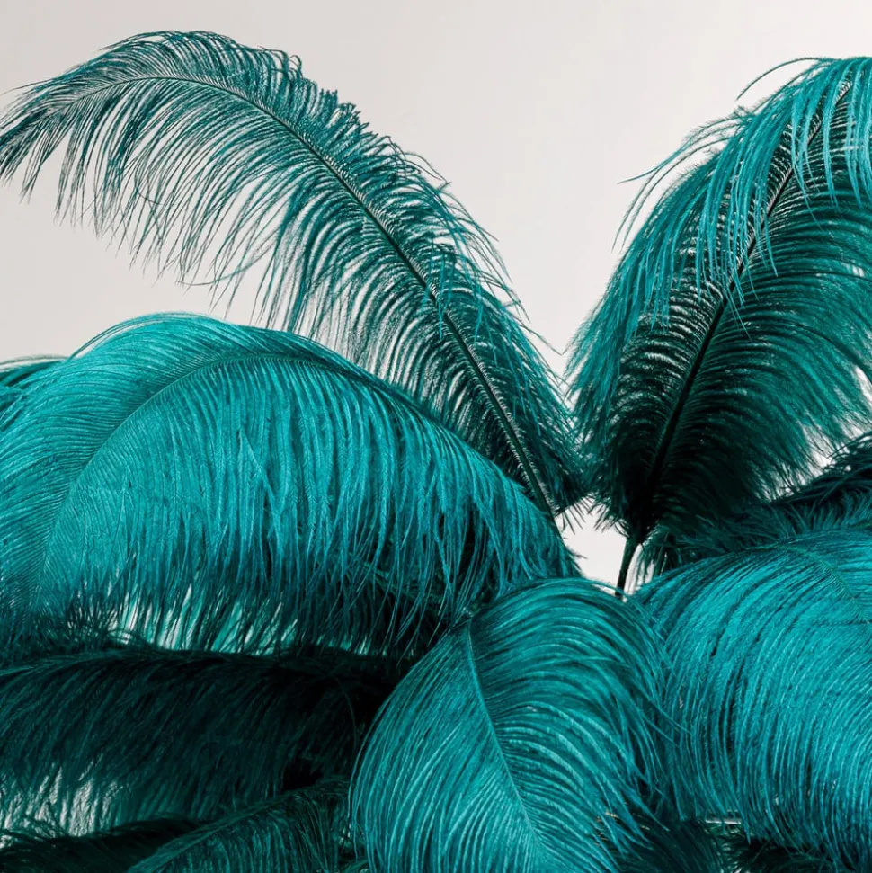KARE Feather Palm gulvlampe med fjer, grøn