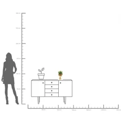 KARE Flowercrown dekorativ vase, højde 30 cm, Ø 20 cm, guldfarvet