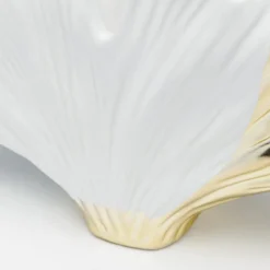 KARE Ginkgo Elegance-vase, højde 18 cm, stentøj, hvid, guld