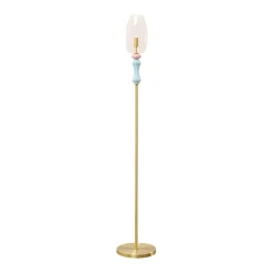 KARE gulvlampe Allegra, guld/blå/rosa, 165 cm høj, E14