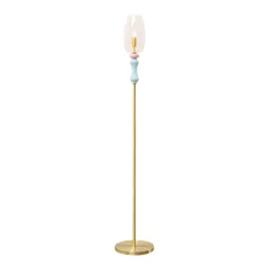KARE gulvlampe Allegra, guld/blå/rosa, 165 cm høj, E14