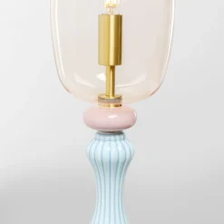 KARE gulvlampe Allegra, guld/blå/rosa, 165 cm høj, E14