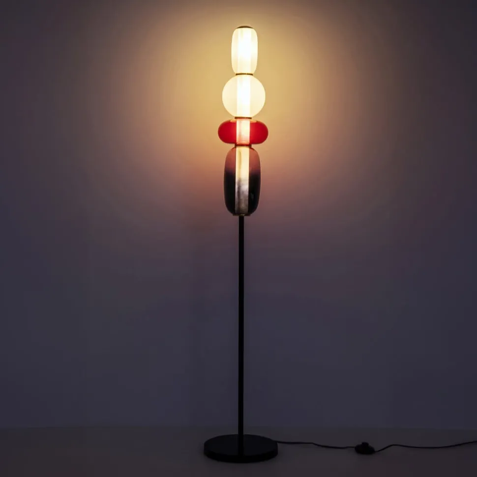 KARE Gulvlampe Sugar, flerfarvet, glas, 150 cm, G9
