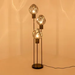 KARE Gulvlampe Supernova, røggrå, glas, 160 cm, E27