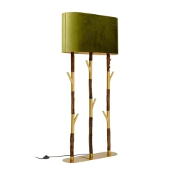 KARE Gulvlampe Twig, grøn/guld, 154 cm, E27