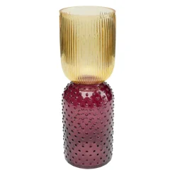 KARE Marvelous Duo-vase, højde 38 cm, glas, gul, lilla