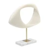 KARE Soft Shape dekorationsobjekt, bred form, hvid, støbt sten