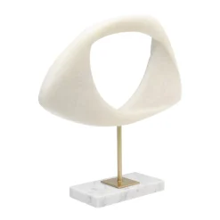 KARE Soft Shape dekorationsobjekt, bred form, hvid, støbt sten