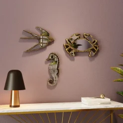 KARE Swallow Mirror vægobjekt, polyresin, glas, guld