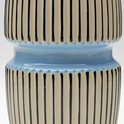 KARE Vase Calabria, blå/beige, porcelæn, håndlavet