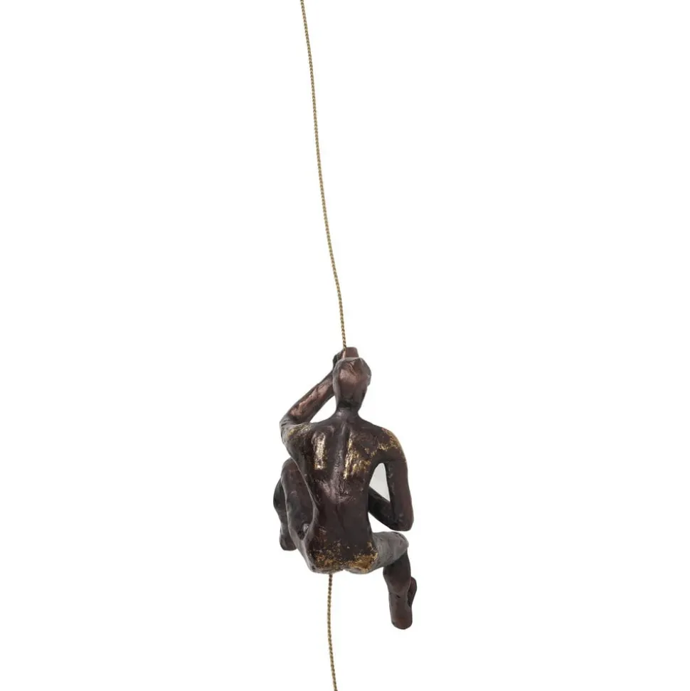 KARE vægobjekt Climber Rope, polyresin, højde 51 cm, brun
