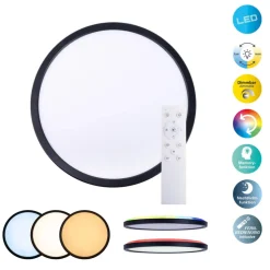 Karl LED-loftslampe, CCT, RGB-baggrundsbelysning, Ø 29 cm