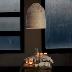 Karman Black Out udendørs hængelampe, Ø 50 cm, hvid