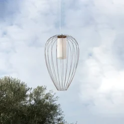 Karman Cell - burformet bordlampe, Ø 55 cm, bronze