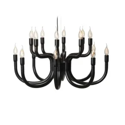Karman lysekrone Snoob, sort Ø 73 cm aluminium 20-lys.