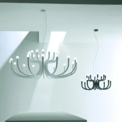 Karman lysekrone Snoob, sort Ø 73 cm aluminium 20-lys.