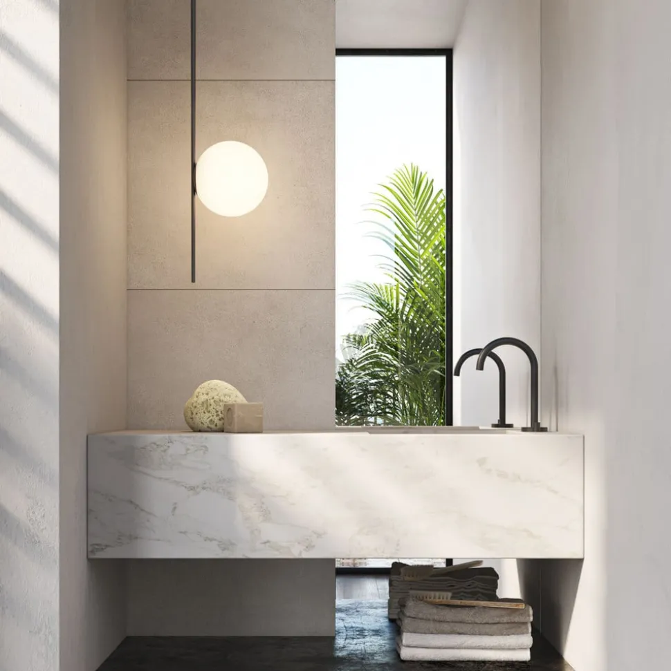 Karman udendørs loftlampe Atmosphere sort 178 cm plast