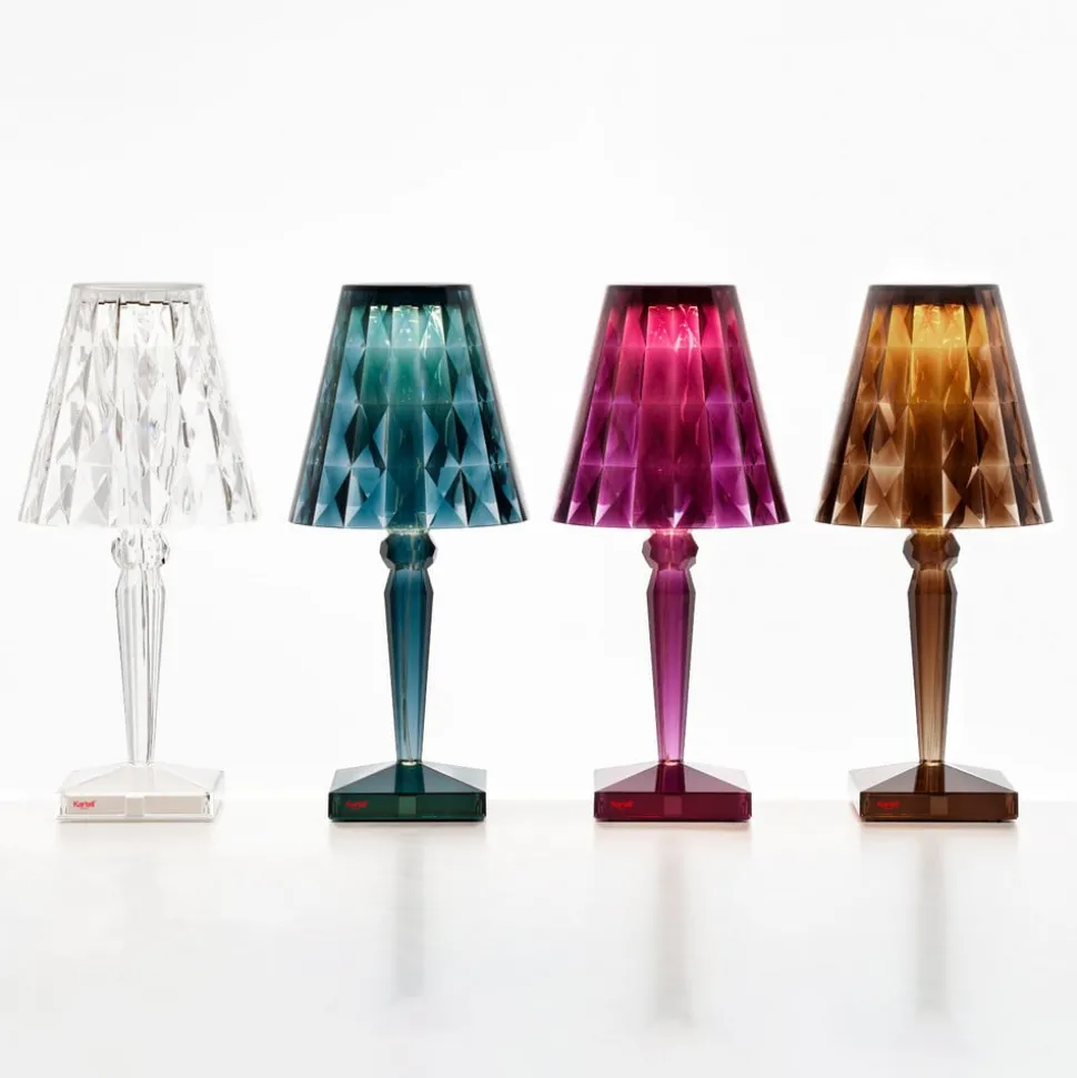 Kartell Big Battery - Bordlampe IP54, lyseblå