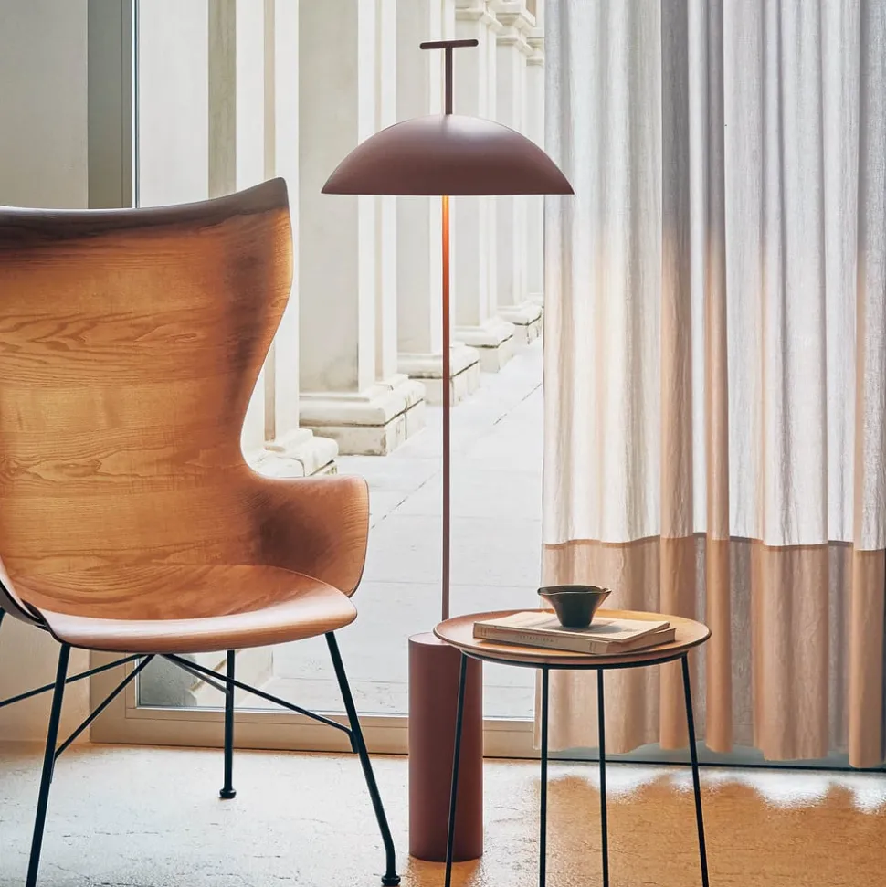 Kartell Geen-A LED-gulvlampe, teglrød