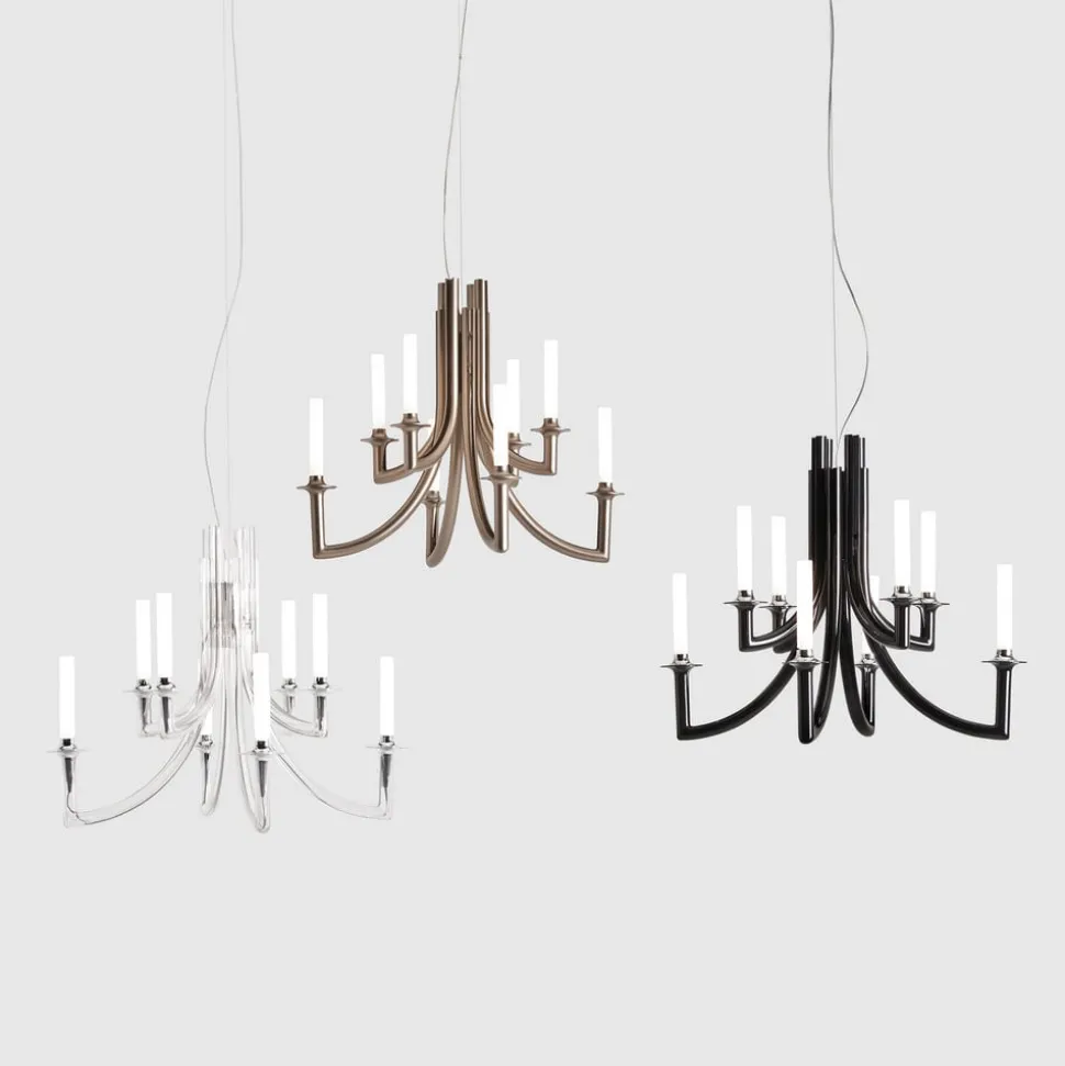 Kartell Khan lysekrone, Ø 77 cm, mat bronze