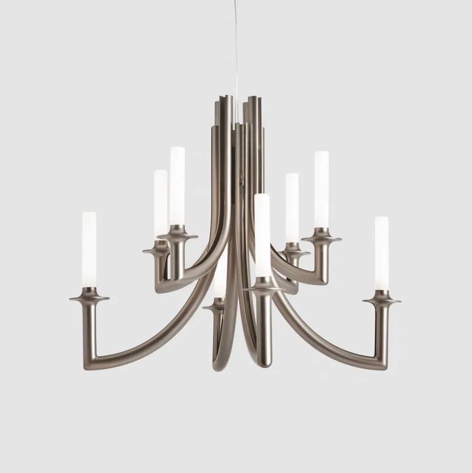 Kartell Khan lysekrone, Ø 77 cm, mat bronze
