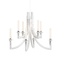 Kartell Khan lysekrone, Ø 77 cm, transparent