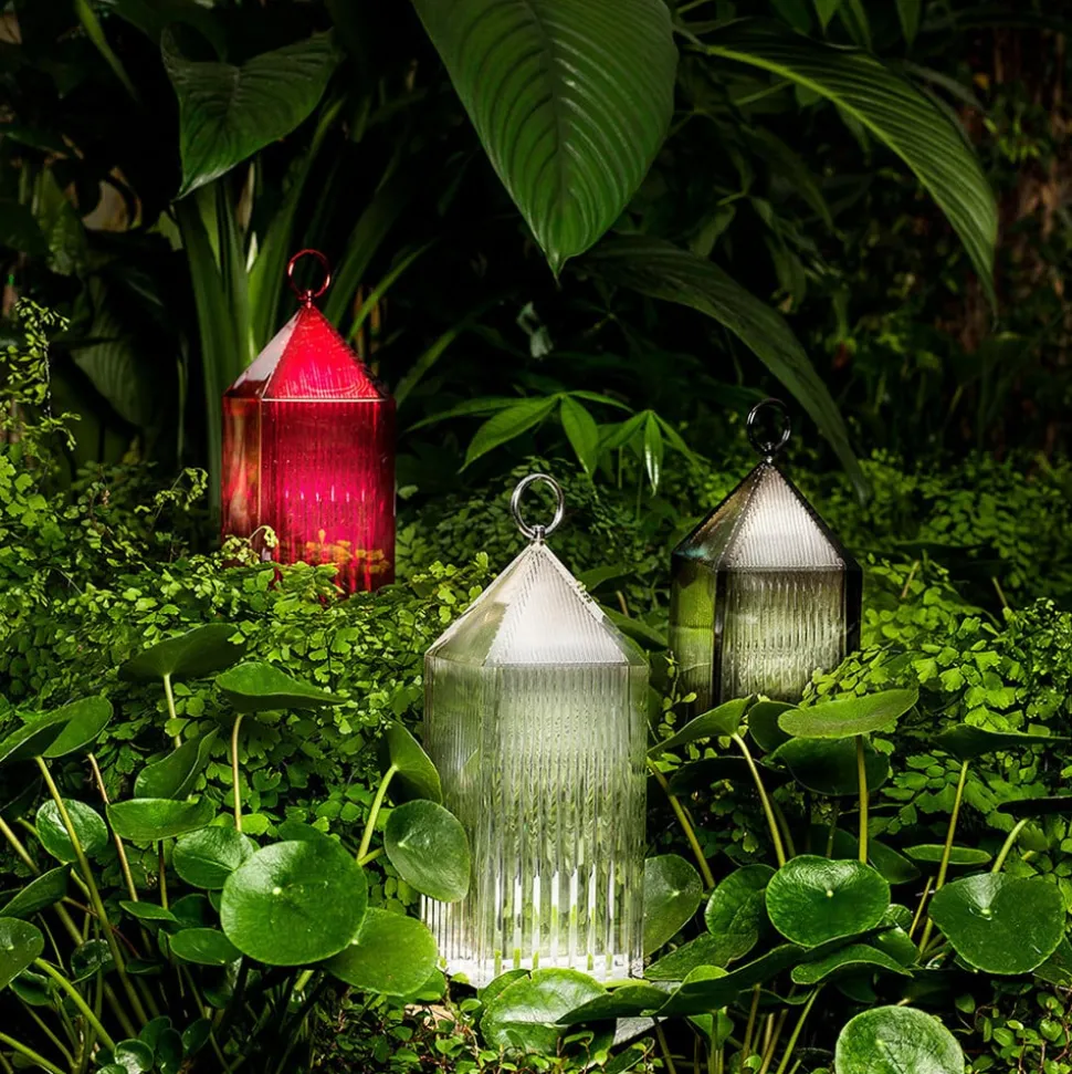 Kartell Lantern LED-bordlampe, røggrå IP54