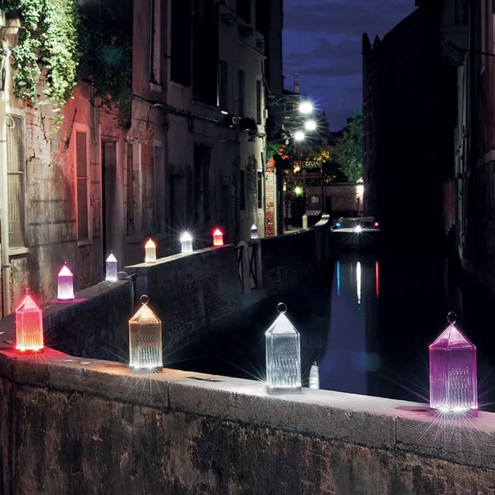 Kartell Lantern LED-bordlampe, røggrå IP54