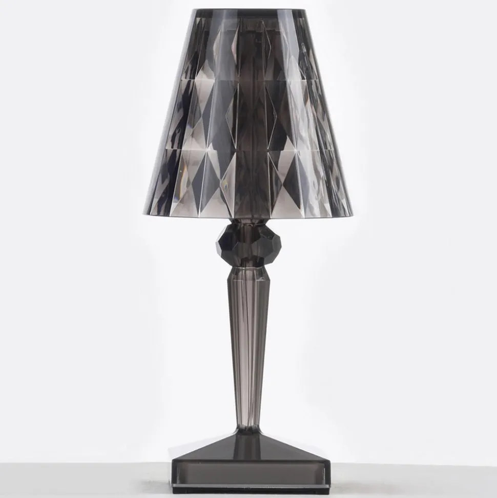 Kartell LED-bordlampe Batteri, 30 cm, røggrå, IP54