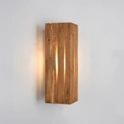 Karuni væglampe, naturlig, træ, metal, E14