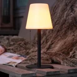 Keno LED-bordlampe jordspyd, trækafbryder, batteri
