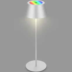 Kiki LED-bordlampe, mat krom, IP44, 3.000 K, RGBW