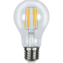 Klar E27 A60 LED-pære 3,5 W, AC/DC 12-24 V 2.700 K