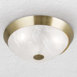 Klassisk loftslampe Jaya med glasskærm, 34 cm