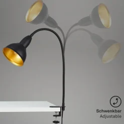 Klemmelampe Hygge Comfort light Retro, sort