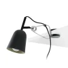 Klemmelampe Studio, sort/creme