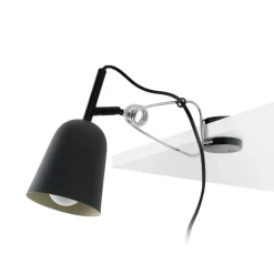 Klemmelampe Studio, sort/creme