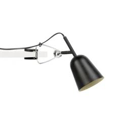 Klemmelampe Studio, sort/creme