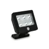 Kollig udendørs LED-spot med sensor, IP54, sort