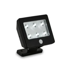 Kollig udendørs LED-spot med sensor, IP54, sort