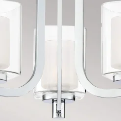 Kolt IP44-loftslampe med dobbelte glasskærme