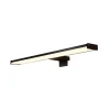 Kos LED-spejllampe, bredde 60 cm, sort aluminium IP44