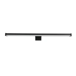 Kos LED-spejllampe, bredde 40 cm, sort aluminium IP44