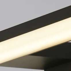 Kos LED-spejllampe, bredde 40 cm, sort aluminium IP44
